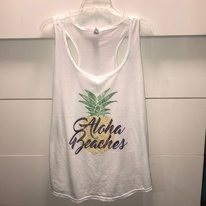 Aloha Beaches White Tank